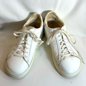 BIRKENSTOCK Sz 41 or 10 Bend Low White Lace-Up Leather Sneakers